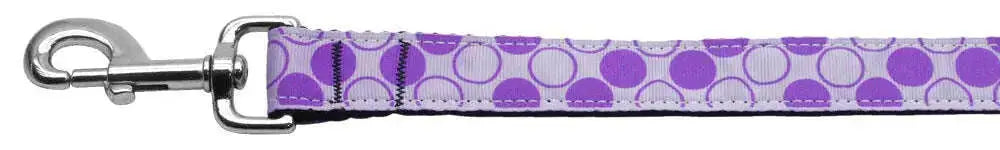 Diagonal-Dots-Nylon-Collar-Lavender-1-Wide-4ft-Lsh-GreatEagleInc-318764166