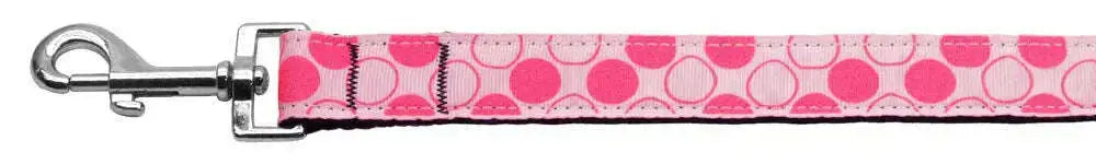 Diagonal-Dots-Nylon-Collar-Light-Pink-1-Wide-6ft-Lsh-GreatEagleInc-333776770