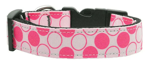 Diagonal-Dots-Nylon-Collar-Light-Pink-Medium-GreatEagleInc-318900969