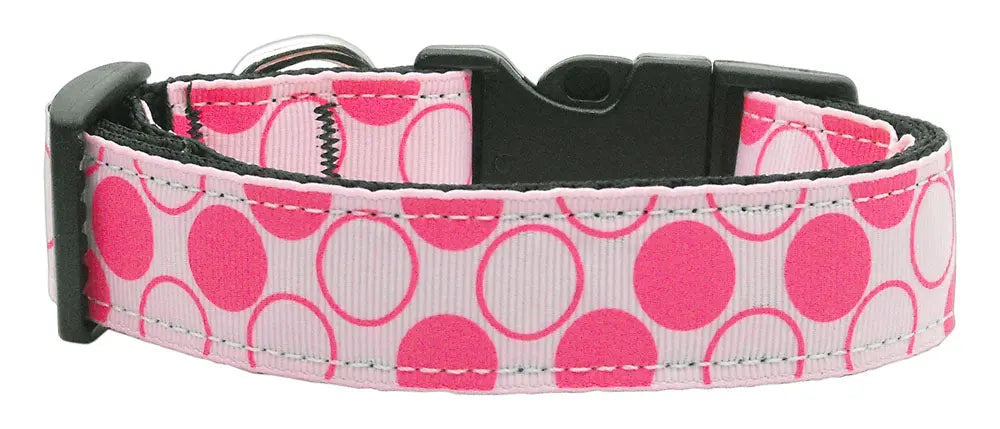 Diagonal Dots Nylon Collar Light Pink Medium Default Title