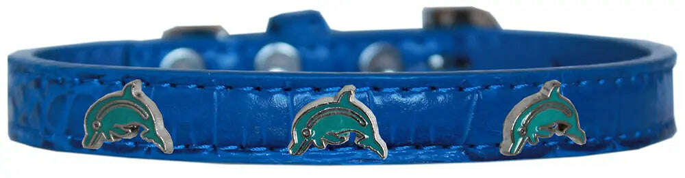 Dolphin-Widget-Croc-Dog-Collar-Blue-Size-20-GreatEagleInc-319970935