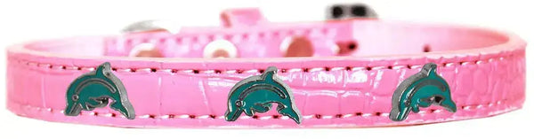 Dolphin-Widget-Croc-Dog-Collar-Light-Pink-Size-10-GreatEagleInc-319973414