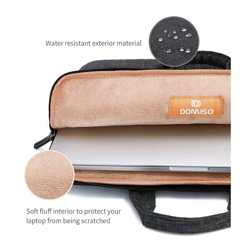 Domiso Multi-use Fashion Laptop Sleeve With Handle Splashproof Shockproof Notebook Computer Bag For 14" 15.6" inch Laptop Bag
