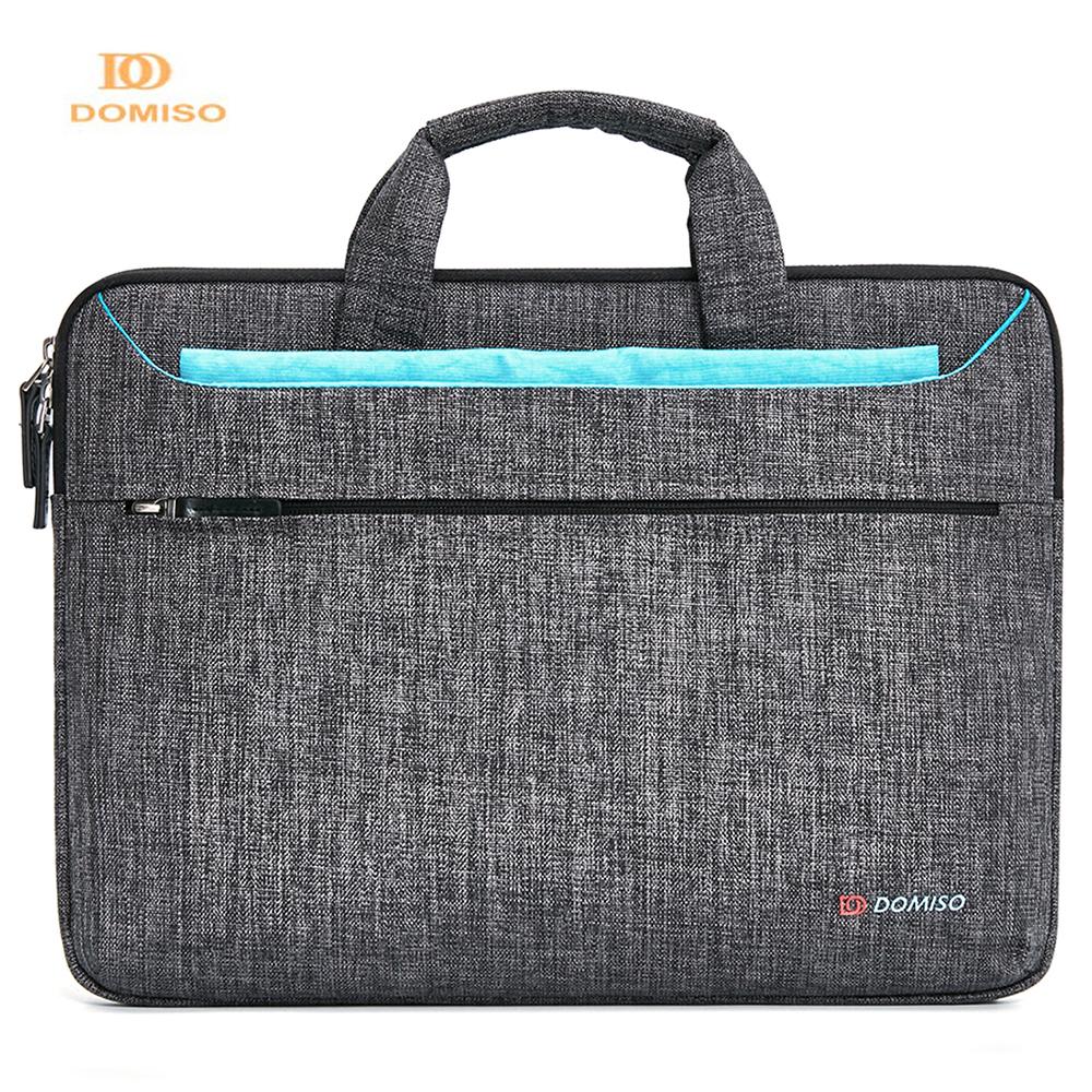 Domiso Multi-use Fashion Laptop Sleeve With Handle Splashproof Shockproof Notebook Computer Bag For 14" 15.6" inch Laptop Bag Grey blue