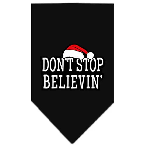 Don't Stop Believin Screen Print Bandana Black Small Default Title