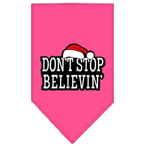 Don't Stop Believin Screen Print Bandana Bright Pink Large Default Title