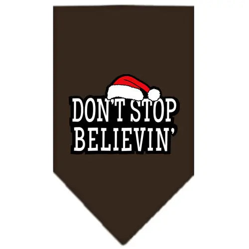 Don't Stop Believin Screen Print Bandana Cocoa Small Default Title