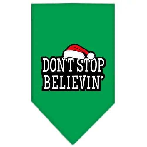 Don't Stop Believin Screen Print Bandana Emerald Green Large Default Title