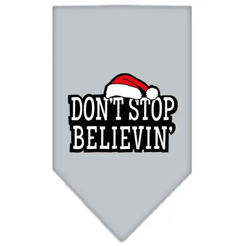 Don't Stop Believin Screen Print Bandana Grey Small Default Title