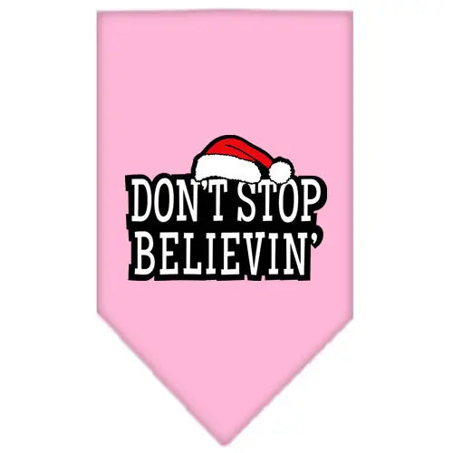 Don't Stop Believin Screen Print Bandana Light Pink Large Default Title