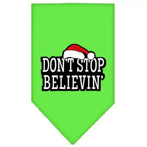 Don_t-Stop-Believin-Screen-Print-Bandana-Lime-Green-Large-GreatEagleInc-319825977