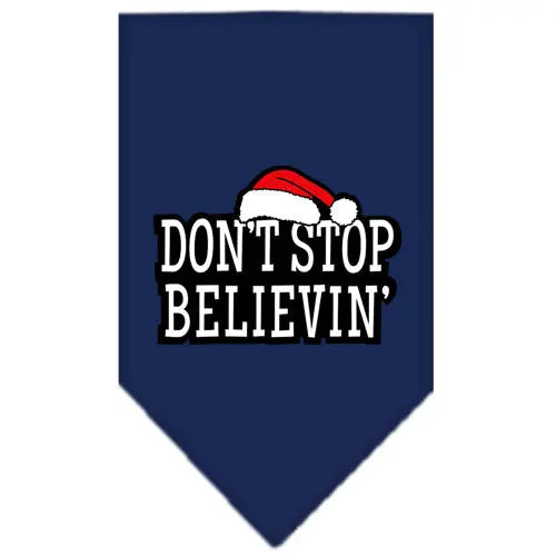 Don't Stop Believin Screen Print Bandana Navy Blue Large Default Title