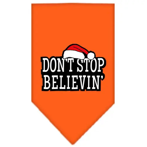 Don't Stop Believin Screen Print Bandana Orange Small Default Title
