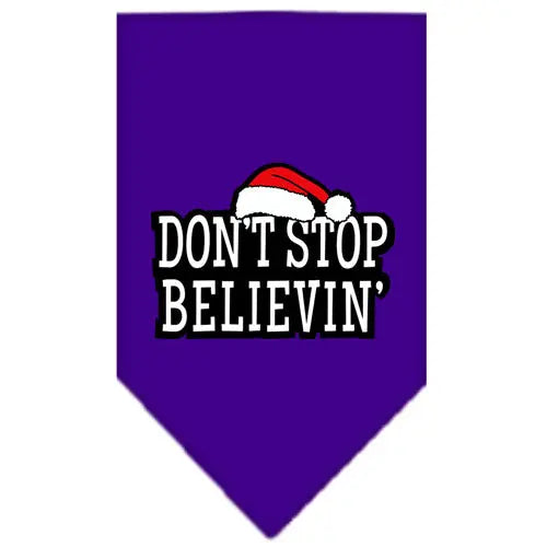 Don't Stop Believin Screen Print Bandana Purple Large Default Title