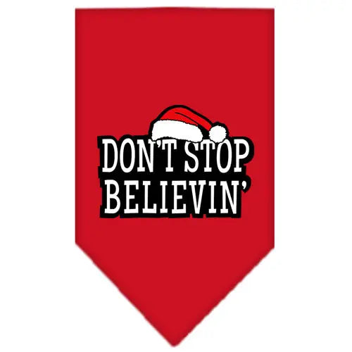 Don't Stop Believin Screen Print Bandana Red Large Default Title