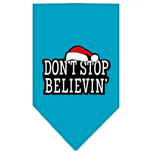 Don't Stop Believin Screen Print Bandana Turquoise Small Default Title