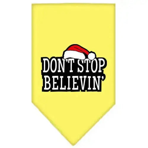 Don_t-Stop-Believin-Screen-Print-Bandana-Yellow-Small-GreatEagleInc-319823728