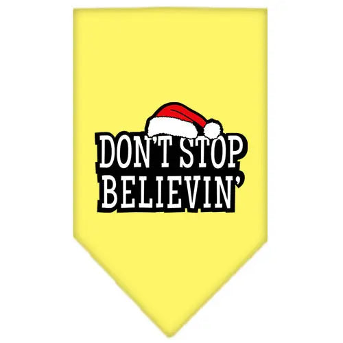 Don't Stop Believin Screen Print Bandana Yellow Small Default Title