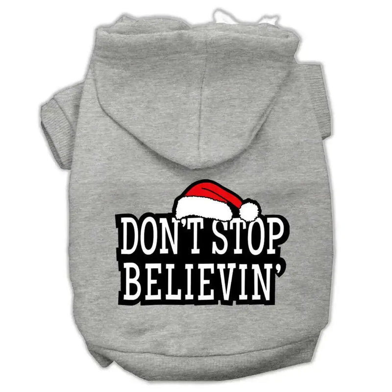 Don_t-Stop-Believin_-Screenprint-Pet-Hoodies-Grey-Size-M-GreatEagleInc-319396280