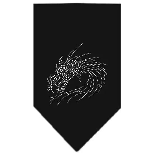 Dragon Rhinestone Bandana Black Small Default Title