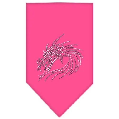 Dragon Rhinestone Bandana Bright Pink Large Default Title