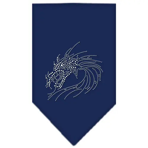 Dragon Rhinestone Bandana Navy Blue Large Default Title