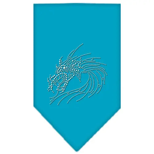 Dragon Rhinestone Bandana Turquoise Large Default Title