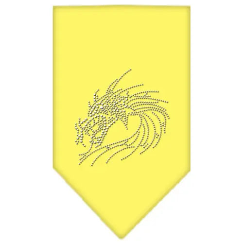 Dragon Rhinestone Bandana Yellow Large Default Title