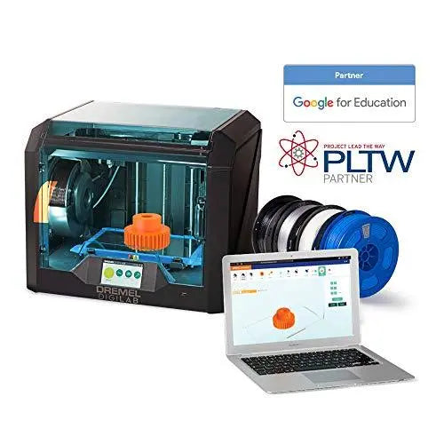 Dremel DigiLab 3D45 Award Winning 3D Printer w/Filament, PC & MAC OS, Chromebook, iPad Compatible, Network-Friendly, Built-in HD Camera, Heated Build Plate, Nylon, ECO ABS, PETG, PLA Print Capability