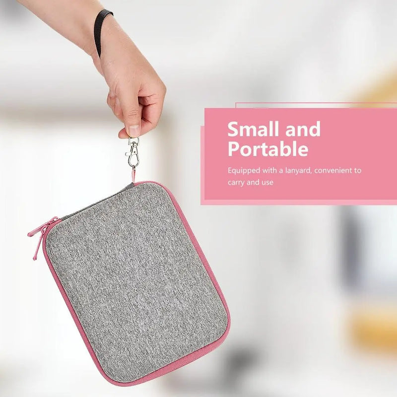 EVA Storage Bag for Cricut Easy Press Portable Heat Press Machine Waterproof Shockproof Storage Case Fashion Grey+Pink (Gray)