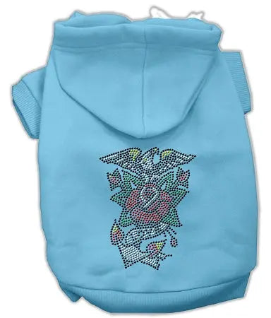 Eagle Rose Nailhead Hoodies Baby Blue S Default Title