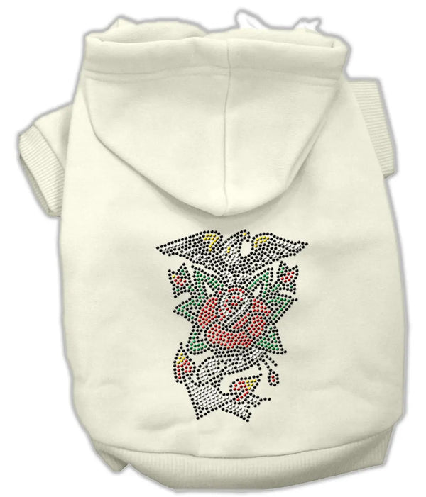 Eagle Rose Nailhead Hoodies Cream M Default Title