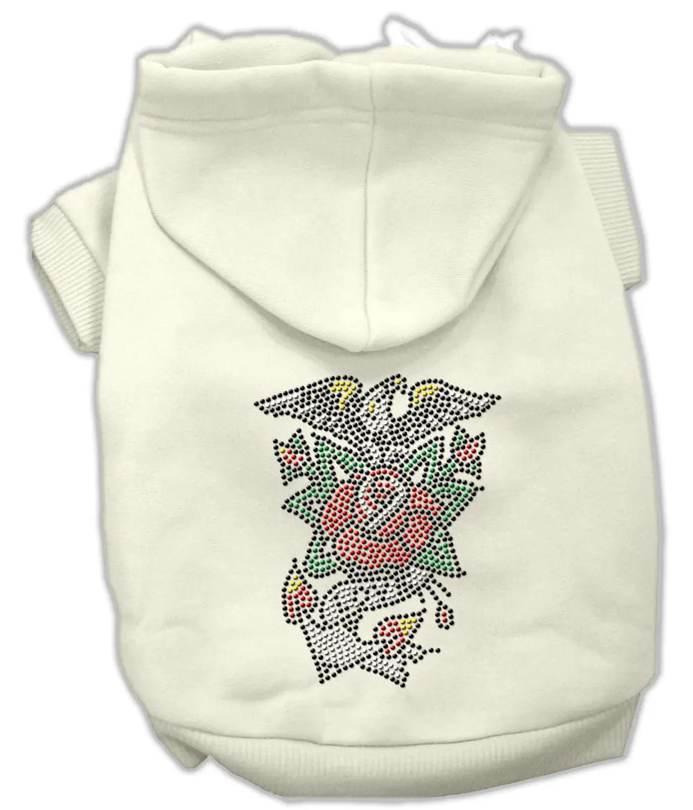 Eagle Rose Nailhead Hoodies Cream S Default Title