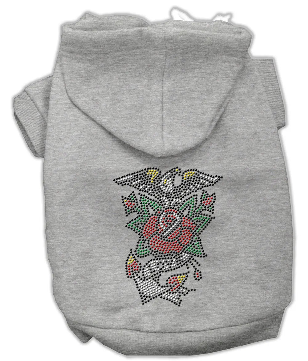 Eagle Rose Nailhead Hoodies Grey M Default Title