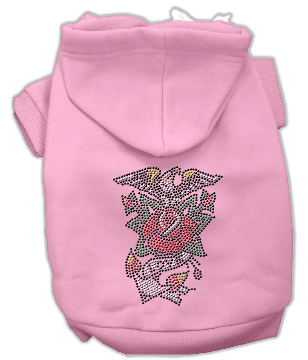 Eagle Rose Nailhead Hoodies Pink L Default Title