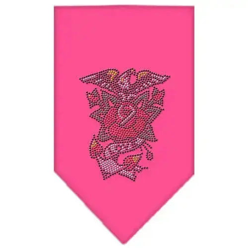 Eagle-Rose-Rhinestone-Bandana-Bright-Pink-Small-GreatEagleInc-319314264