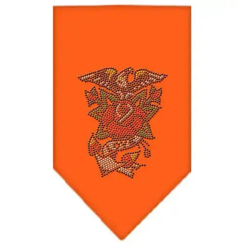 Eagle-Rose-Rhinestone-Bandana-Orange-Small-GreatEagleInc-318545169