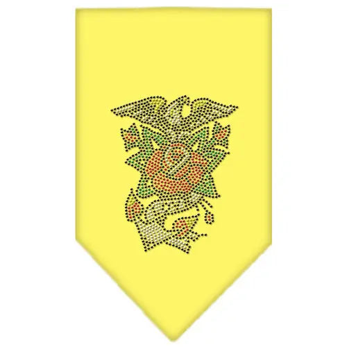 Eagle Rose Rhinestone Bandana Yellow Large Default Title