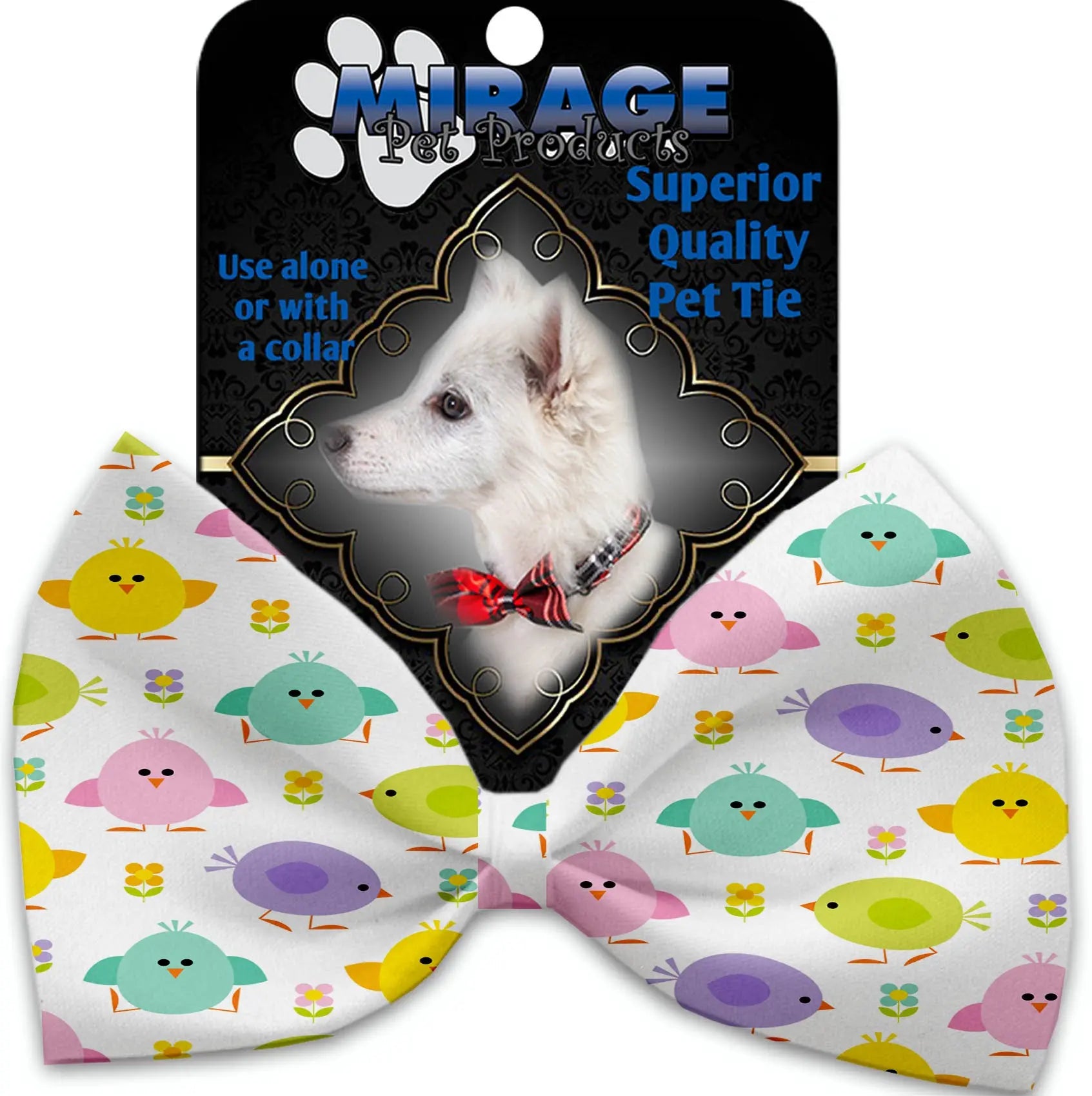 Easter Chickadees Pet Bow Tie Default Title