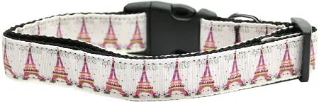 Eiffel Tower Nylon Dog Collar Xs Default Title