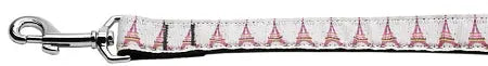 Eiffel Tower Nylon Dog Leash 3/8 Inch Wide 4ft Long Default Title