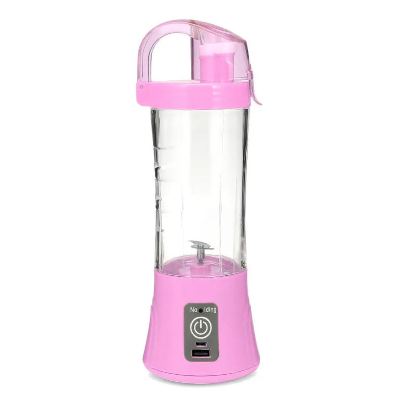 Electric Portable Juicer Cup Fruit Vegetable Juice Mixer PINK ROSE