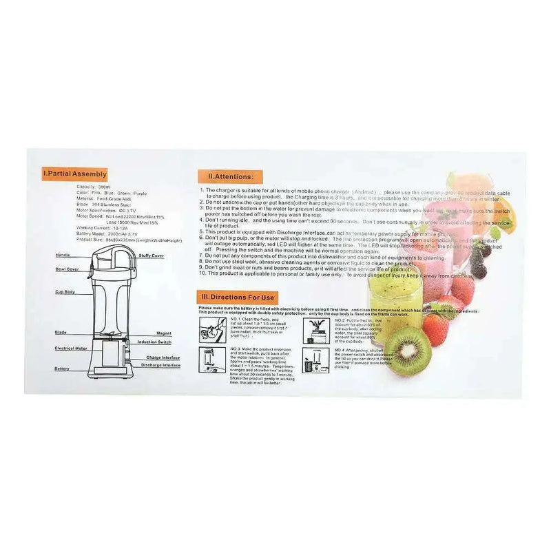 Electric-Portable-Juicer-Cup-Fruit-Vegetable-Juice-Mixer-GreatEagleInc-318289265