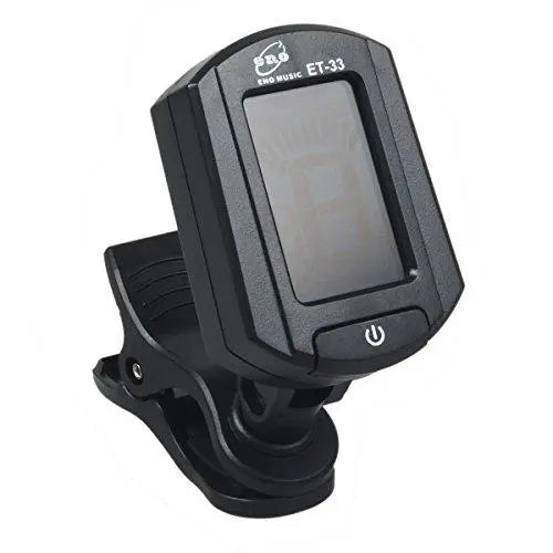 Eno ET-33 Mini Auto Chromatic Acoustic Guitar Tuner Clip on for Guitar Bass Violin Ukulele, 360 Degree Rotate, Chromatic Tuner