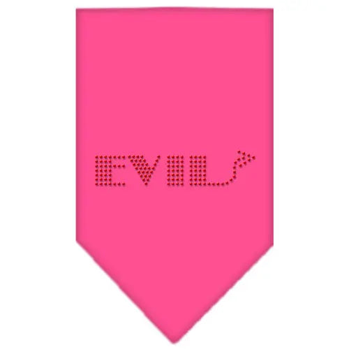 Evil Rhinestone Bandana Bright Pink Large Default Title
