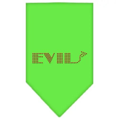 Evil Rhinestone Bandana Lime Green Large Default Title