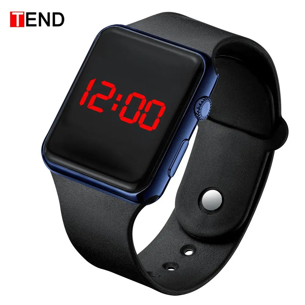 Fashion Men Watch Women Casual Sports Bracelet Watches White LED Electronic Digital Candy Color Silicone Wrist Watch Children GreatEagleInc