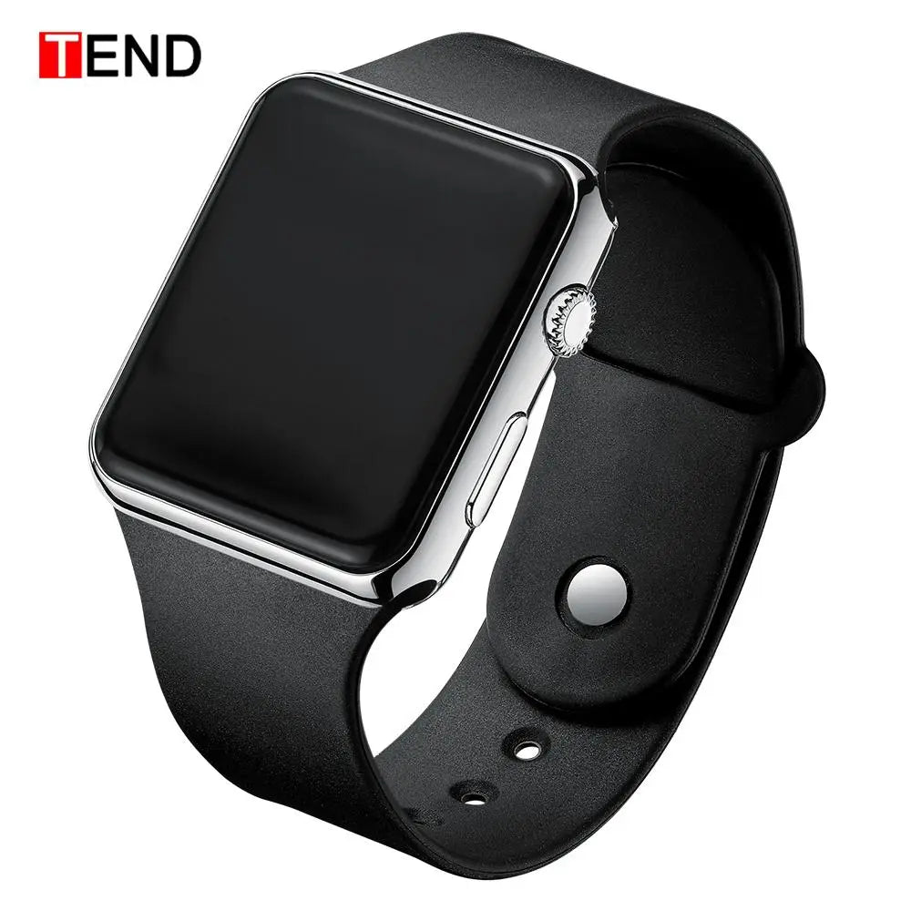 Fashion Men Watch Women Casual Sports Bracelet Watches White LED Electronic Digital Candy Color Silicone Wrist Watch Children GreatEagleInc