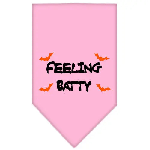 Feeling Batty Screen Print Bandana Light Pink Large Default Title