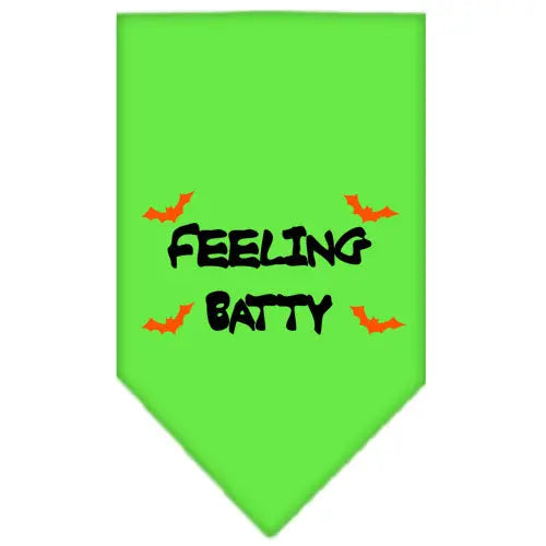 Feeling Batty Screen Print Bandana Lime Green Small Default Title